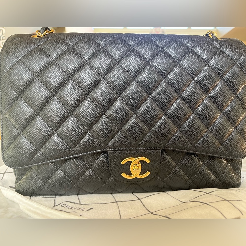 Authentic Chanel Maxi double flap